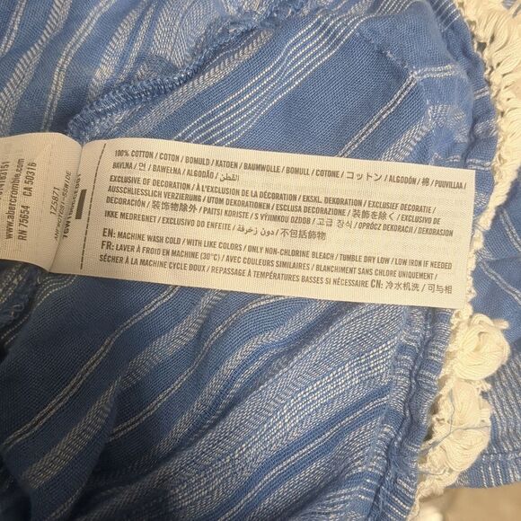 Abercrombie and Fitch Striped Boho Embroidered Blouse Women's Size Small - Picture 8 of 8